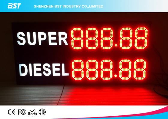Airproof LED Outdoor Gas Station LED Display Kecerahan Tinggi