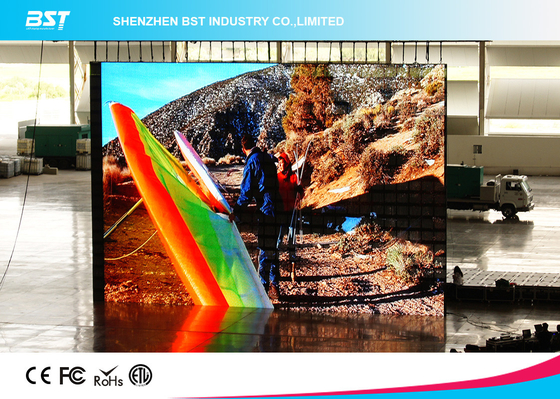 Air tahan angin di luar Rental Layar LED transparan Pixel Pitch 10mm Led Display