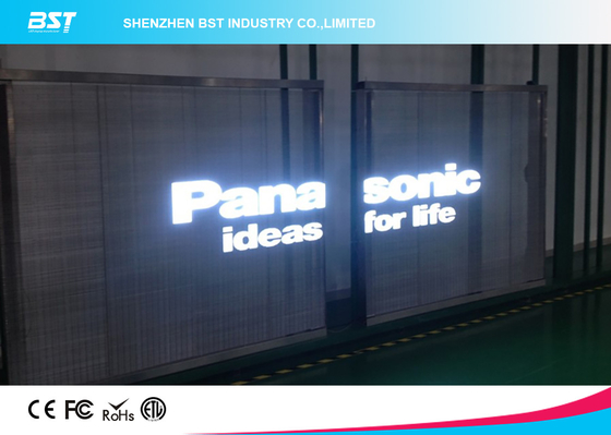Air tahan angin di luar Rental Layar LED transparan Pixel Pitch 10mm Led Display