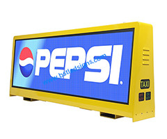 Airproof Mobil Kecil Taksi Atap Iklan LED Tampilan 960mm X 320mm Taksi Top LED Screen