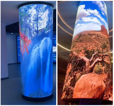 Disesuaikan P4 Curved LED Video Wall Indoor Eye Catching Iklan LED Layar