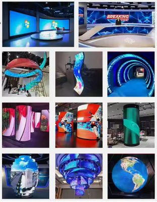 Disesuaikan P4 Curved LED Video Wall Indoor Eye Catching Iklan LED Layar