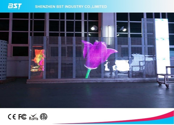 Lampu Berat LED Layar Mesh Transparan P10 Full Color Display Untuk Instalasi Cepat