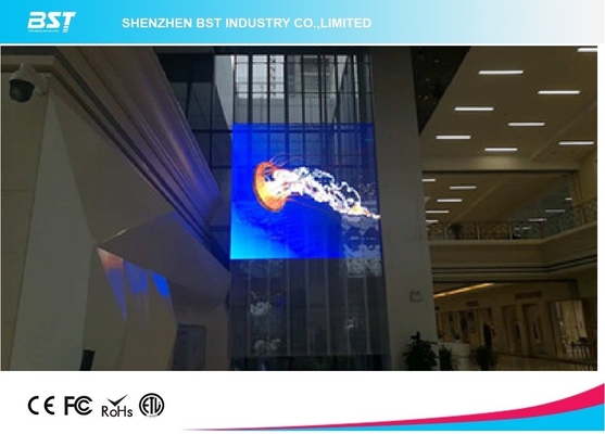 Lampu Berat LED Layar Mesh Transparan P10 Full Color Display Untuk Instalasi Cepat