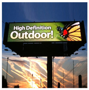 Full Color Outdoor Advertising LED Display Ultra Thin Lightweight Mudah Dipasang Untuk Iklan Dinamis