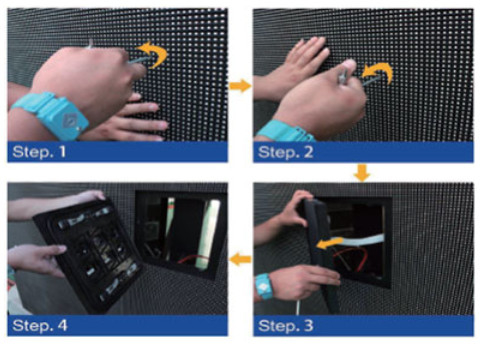 Professional Full Front Service Outdoor Fixed LED Display untuk penggunaan komersial