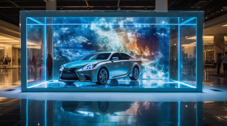 500mmX1000mm Transparan Ultra Thin, Lightweight LED Screen untuk kebutuhan dalam ruangan / luar ruangan