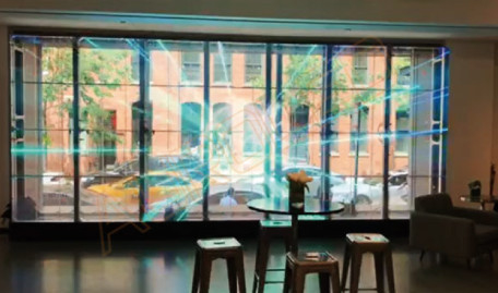 500mmX1000mm Transparan Ultra Thin, Lightweight LED Screen untuk kebutuhan dalam ruangan / luar ruangan