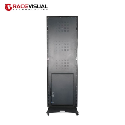 3840hz Tingkat refresh tinggi Berat cahaya Indoor Full Color LED Poster Screen 48kg/piece Dengan Roda Totem