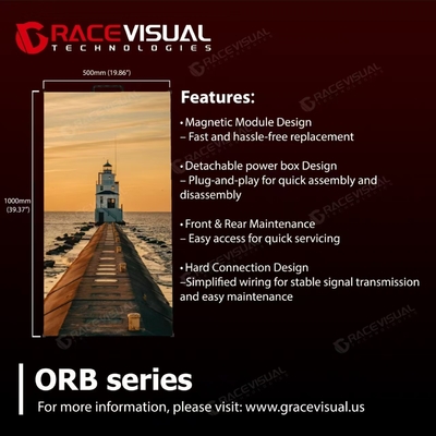Panel video LED seri ORB yang dirancang untuk penyewaan luar ruangan & aplikasi panggung Pitch 2.6MM-4.8MM