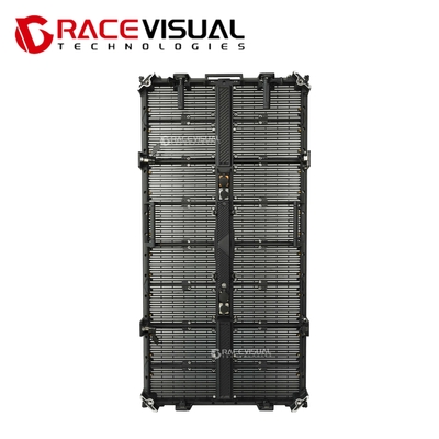 Tampilan LED Luar Terbuka Transparan dengan 32768px/m2 Densitas Pixel 500x125mm Dimensi Modul Desain Ringan Ultra Tinggi