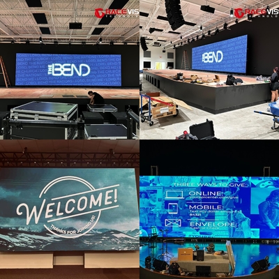 3.91mm Fisik Pitch ORC Rental LED Display dengan 7680hz Tingkat Refresh Tinggi dan A5s Kartu Penerima 500X1000mm