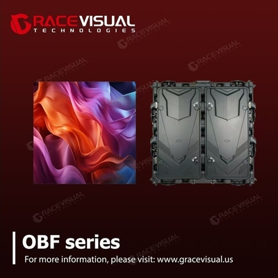 Outdoor Billboard Full Front Service Fixed LED Display Seri OBF dengan Resolusi HD IP65/IP54 Aluminium Die-casting
