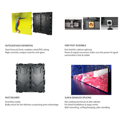 OBR Series Advertising LED Display Die-casting Aluminium Panel 3820hz 5000nits Kecerahan untuk signage luar ruangan dan papan reklame
