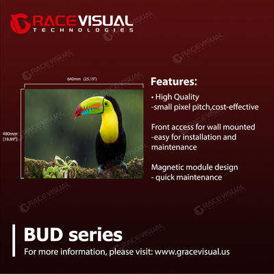 P1.86 Ultra HD Indoor LED Display System Advanced 7680Hz Ultra-Smooth Refresh Rate Technology. Desain Lemari Kompak Berkinerja Tinggi 640×480mm. 500+ Nits Premium Brightness Output.