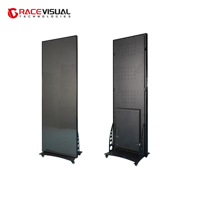 IP Series P2.5 640×1920mm Indoor LED Poster Display Solusi tampilan serbaguna dengan Skala Gray 16bit dan Mobile Wheel Base