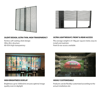 Seri TSF, Tampilan LED Transparan untuk desain panel ultra tipis, ringan