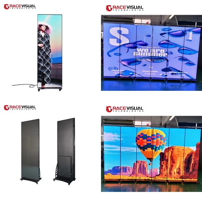 Kontrol WiFi-3840 Hz Tingkat Tinggi Tingkat P-P 2,5 mm Layar LED Standing-Bracket-Wheel-Wheel Bracket LED Indoor