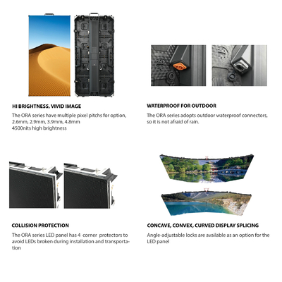 Panel LED seri ORA, 7680hz, untuk penyewaan di luar ruangan & aplikasi panggung