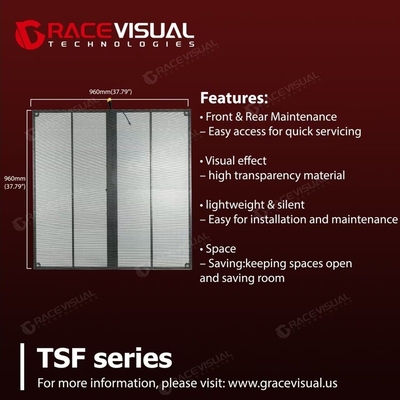 Seri TSF, solusi visual mutakhir yang dirancang untuk menampilkan konten resolusi tinggi dengan transparansi yang luar biasa (70%-95%).