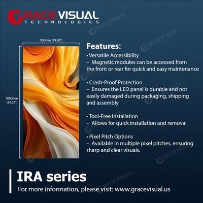 IRA Series P3.9 Professional Rental LED Display System 600nits Kecerahan Tinggi∙ 7680Hz Ultra-Smooth Refresh Rate∙ 500×1000mm Desain Modular