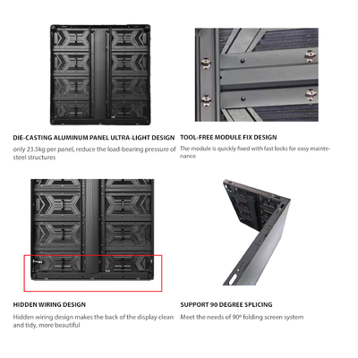 Seri OE, lemari aluminium Die-cast Iklan LED Tampilan presisi yang lebih tinggi, mudah untuk splicing, front service