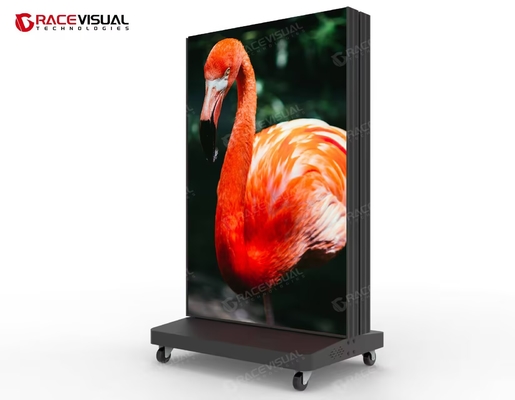 Indoor Foldable Led Poster Screen Led Digital Display Untuk Banner Portable Led Video Wall Untuk Toko