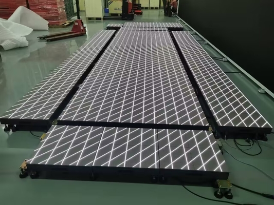 Ubin Lantai Video LED Sensitif Bercahaya Mewah Interaktif LED Dance Floor