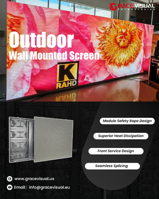 OE Series Outdoor LED Display 5000nits IP65 Bagian Depan 23,5kg Panel