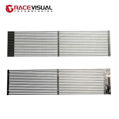 GRACEVISUAL TS-F: Ultra-Thin Transparent Smart Display Kecerahan tinggi (600 ~ 5500nits) & transparansi tinggi, jelas dalam cahaya apa pun. Panel aluminium ultra ringan (7 kg), layanan depan / belakang untuk pemasangan mudah.