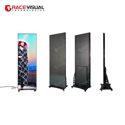 IP Series Indoor LED Poster Display dengan Wireless Control Opsi instalasi serbaguna dan Mobile Wheel Base