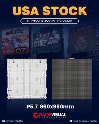 OA Series P5.7 Outdoor Billboard LED Display: All-White Shell, Dual Maintenance